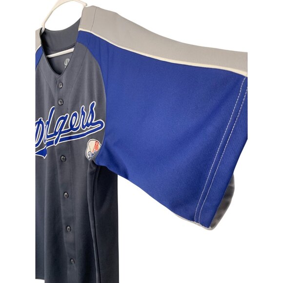 New Mens Dynasty LA Dodgers NLB Baseball Jersey Gray Size L 42-44 - Picture 8 of 8